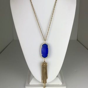 NWT Kendra Scott Rayne Necklace in Cobalt Cats Eye